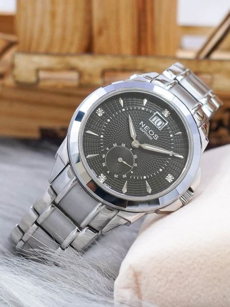 đồng hồ neos n-30830m nam dây thép