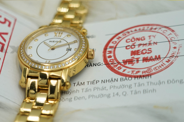 đồng hồ nữ dây thép neos n-30882l sapphire chính hãng