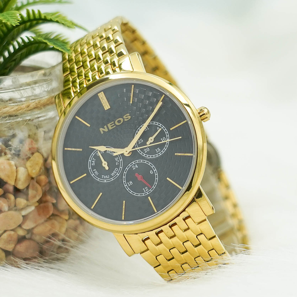 đồng hồ nam 6 kim dây thép neos n-30887m sapphire chính hãng