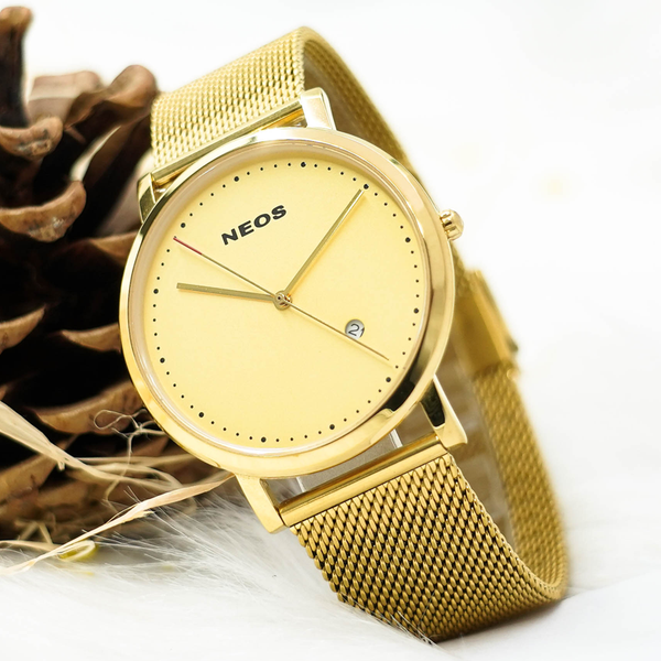 đồng hồ nam dây lưới neos n-30888g sapphire bảo hành chính hãng 5 năm