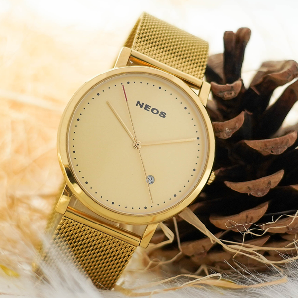 đồng hồ nam dây lưới neos n-30888g sapphire bảo hành chính hãng 5 năm