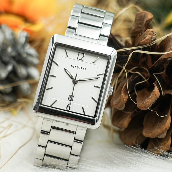 đồng hồ mặt vuông nữ dây thép neos n-30897l sapphire chính hãng