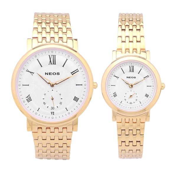 đồng hồ đôi dây thép neos n-40675 sapphire chính hãng