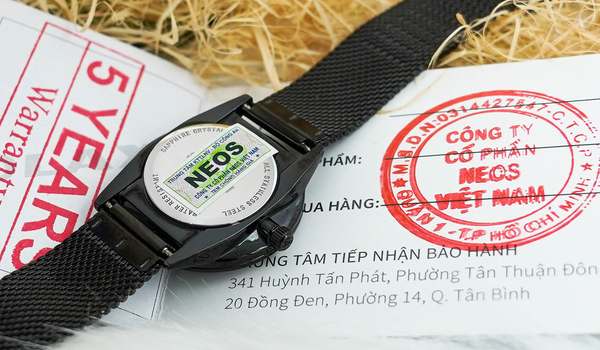 đồng hồ nữ dây lưới neos n-40679l sapphire bảo hành chính hãng 5 năm