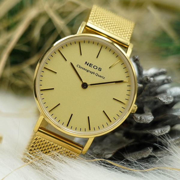đồng hồ nữ dây lưới neos n-40687l sapphire bảo hành chính hãng 5 năm