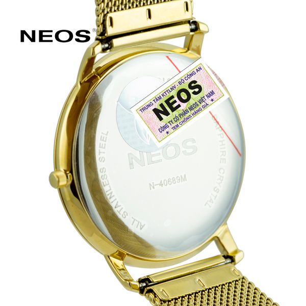 đồng hồ nam dây lưới neos n-40689m sapphire chính hãng