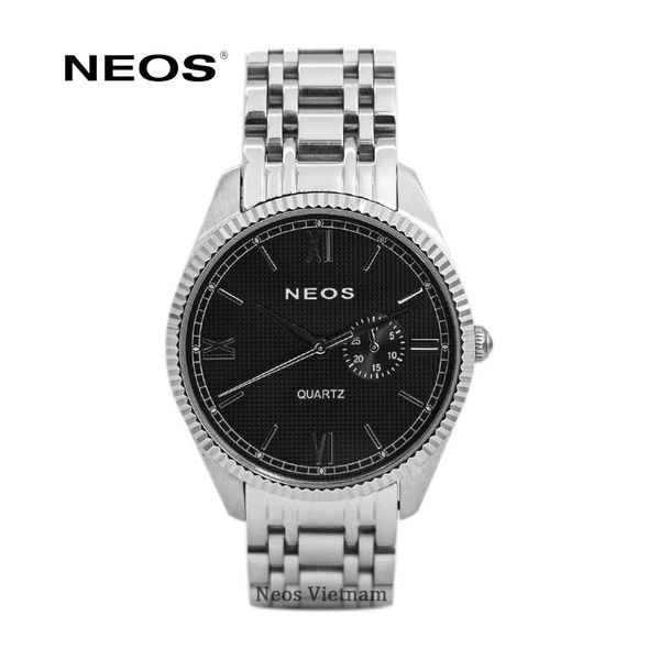 đồng hồ 4 kim nam Neos N-40703M dây thép-1