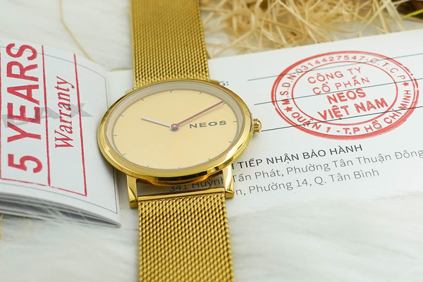 đồng hồ nam dây lưới neos n-40707m sapphire bảo hành chính hãng 5 năm