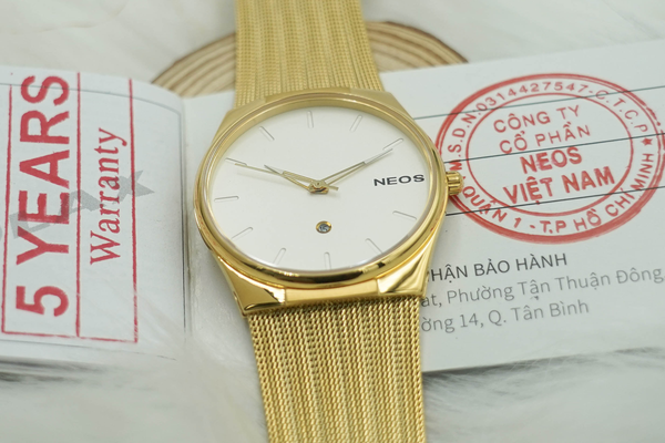 đồng hồ nam dây lưới neos n-40713m sapphire bảo hành chính hãng