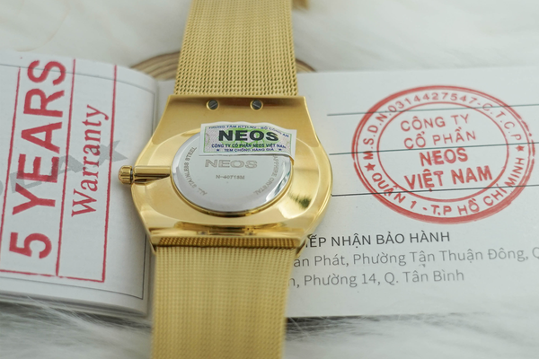 đồng hồ nam dây lưới neos n-40713m sapphire bảo hành chính hãng