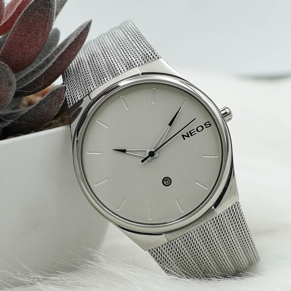 đồng hồ nam dây lưới neos n-40713m sapphire bảo hành chính hãng