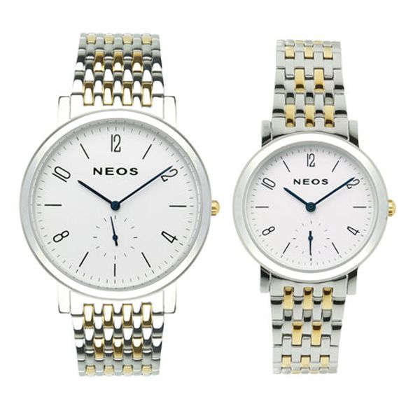 đồng hồ đôi dây thép neos n-40728 bảo hành chính hãng 5 năm