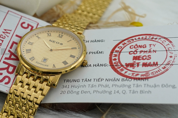 đồng hồ nam dây thép neos n-40737g sapphire bảo hành chính hãng 5 năm