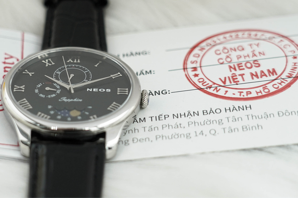 đồng hồ nam dây da lịch tuần trăng neos n-40749m sapphire chính hãng