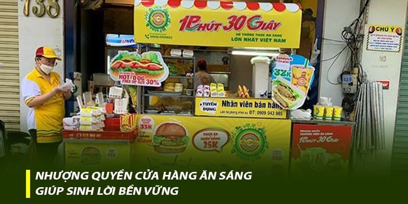 Nhượng quyền cửa hàng ăn sáng giúp sinh lời bền vững