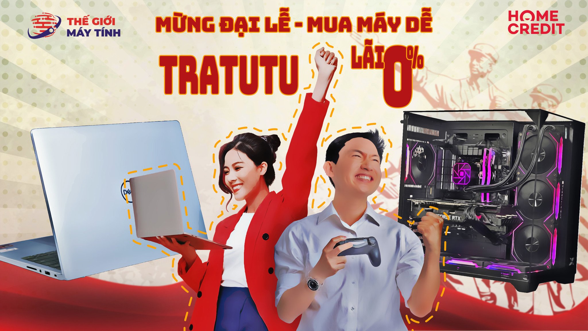 TRATUTU 0% – Mừng Đại Lễ, Mua Máy Dễ!