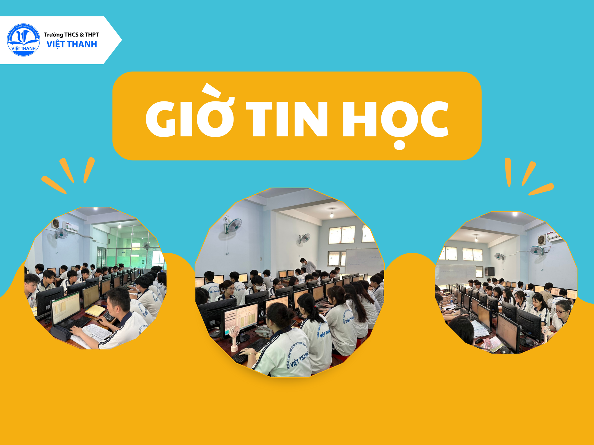 Giờ tin học của trường THCS - THPT Việt Thanh