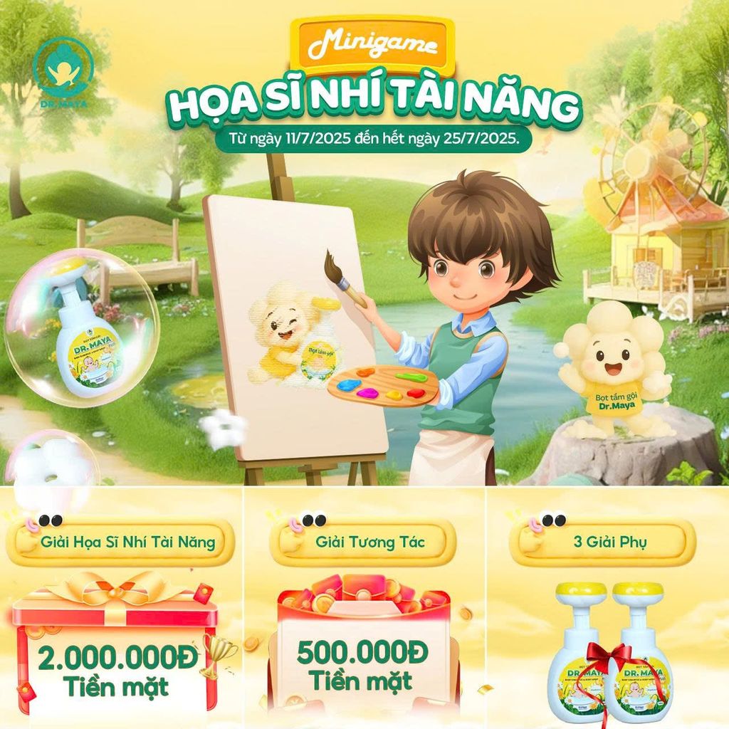 🌸CƠ HỘI RINH NGAY 2 TRIỆU ĐỒNG CHO “HỌA SĨ NHÍ TÀI NĂNG” 🌸