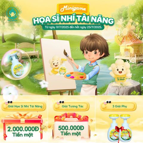 🌸CƠ HỘI RINH NGAY 2 TRIỆU ĐỒNG CHO “HỌA SĨ NHÍ TÀI NĂNG” 🌸