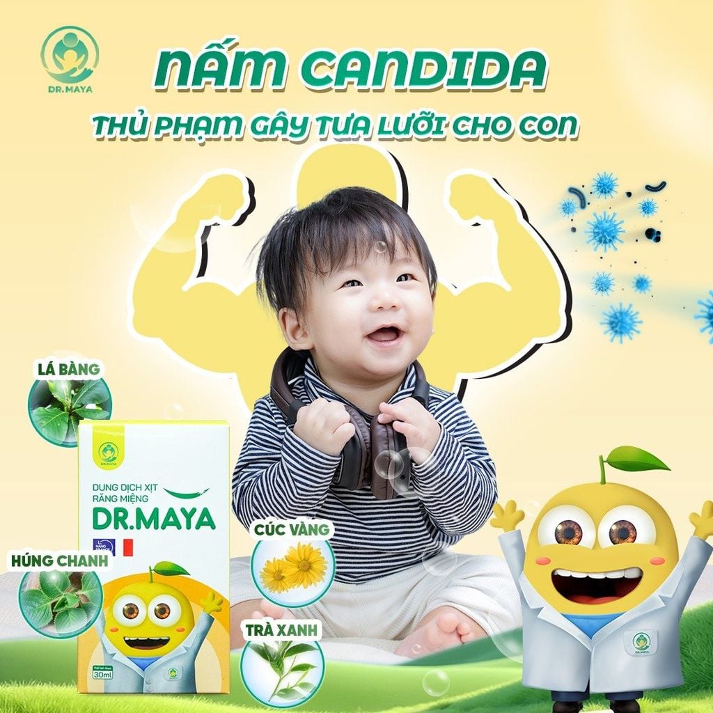 XỊT RĂNG MIỆNG TRỊ NẤM LƯỠI DR.MAYA GIÚP BÉ HẾT BIẾNG ĂN