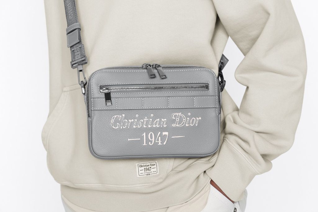 Safari Messenger Bag with 'Christian Dior 1947' Signature