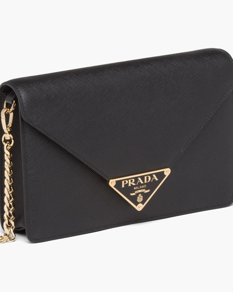 Túi Prada Black Saffiano leather shoulder bag