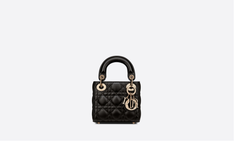 Túi Lady Dior Micro Black Cannage Lambskin