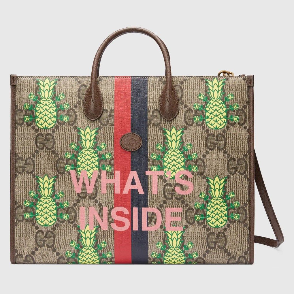 Gucci Pineapple GG Supreme medium tote