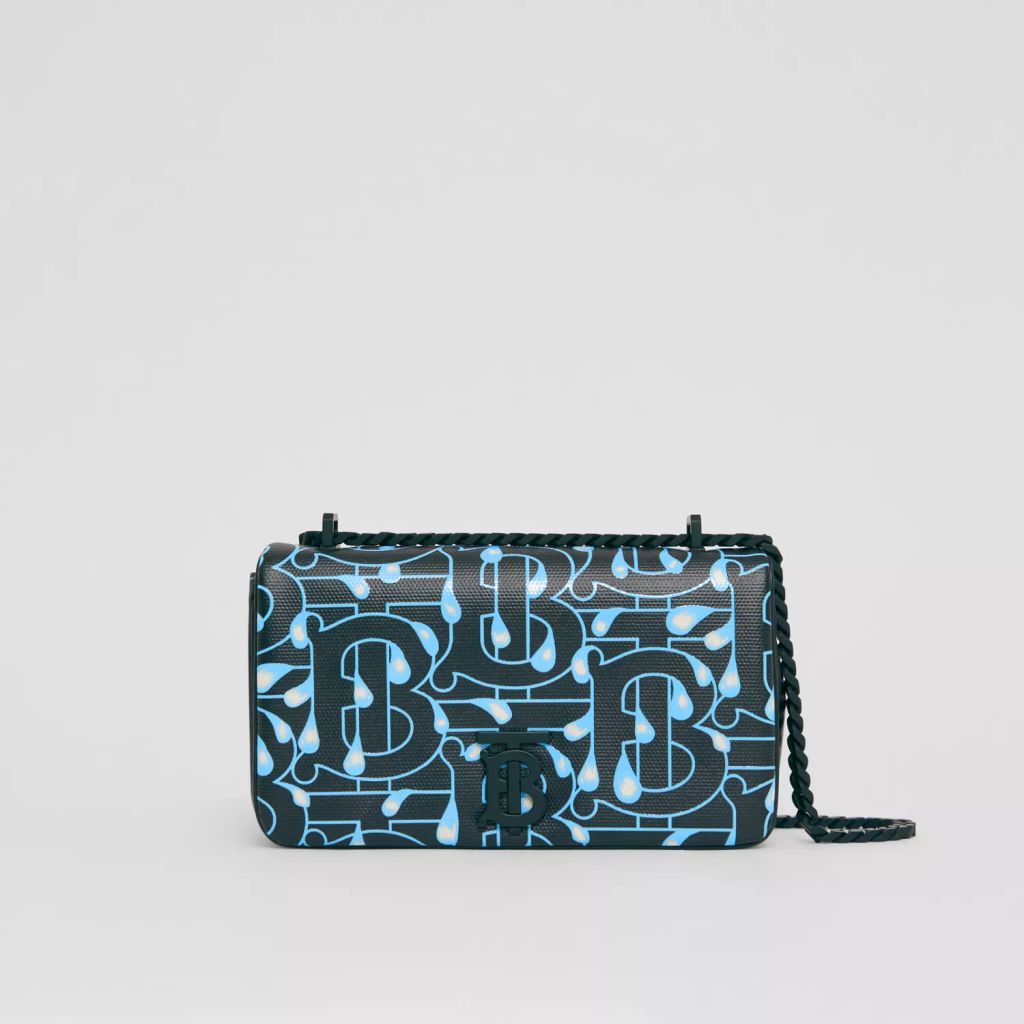 Burberry Small Monogram Print Cotton Lola Bag