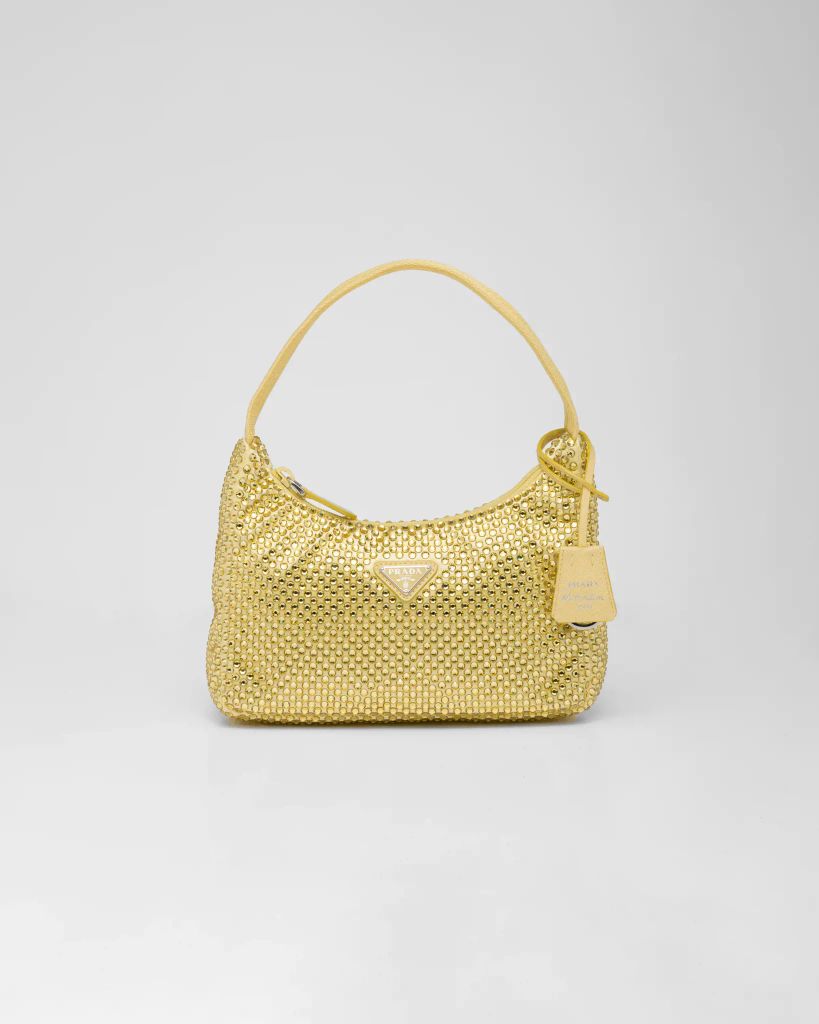 Prada Pineapple Yellow Satin mini-bag