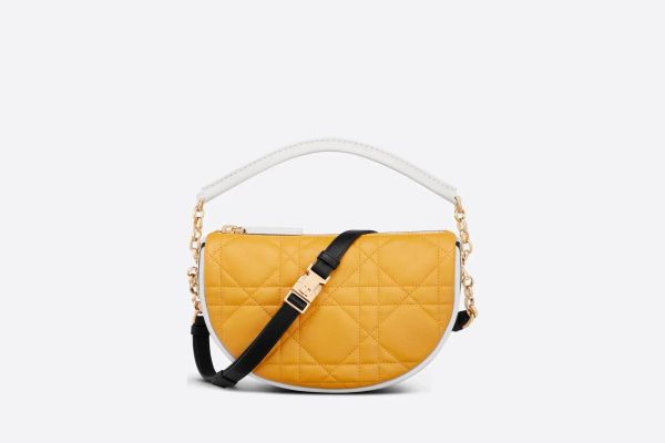 Small Dior Vibe Hobo Bag Mustard Yellow