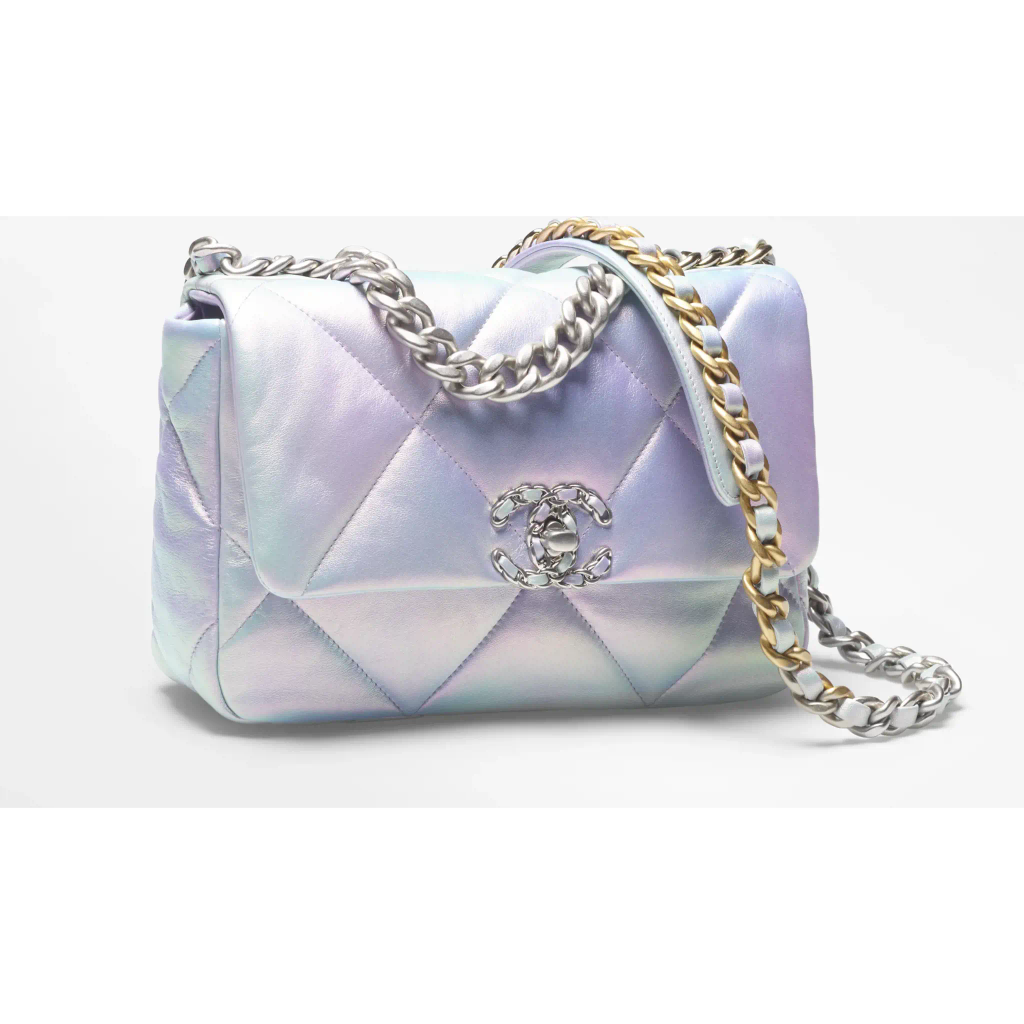 Mẫu túi Chanel 19 Flap Bag Light Purple Blue
