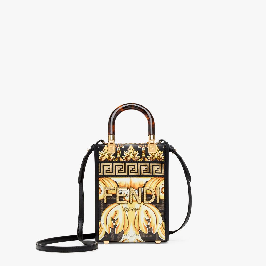 Fendi Mini Sunshine Shopper Fendace Printed