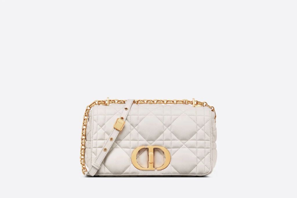 Review Medium Dior Caro Bag Latte Matte Padded