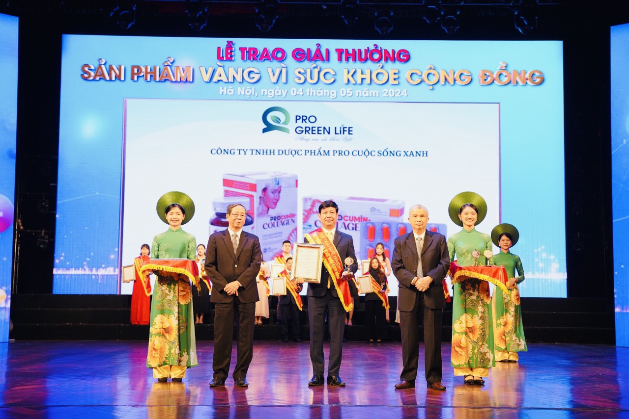 Pro Green Life được trao giải thưởng ‘Sản Phẩm Vàng Vì Sức Khỏe Cộng Đồng năm 2024’