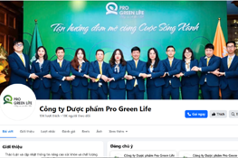 Thông báo thay đổi tên Fanpage chính thức – Công ty Dươc phẩm Pro Green Life
