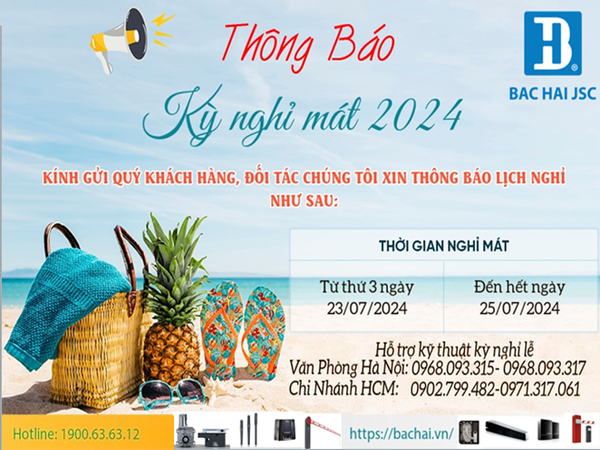 THÔNG BÁO LỊCH NGHỈ MÁT 2024