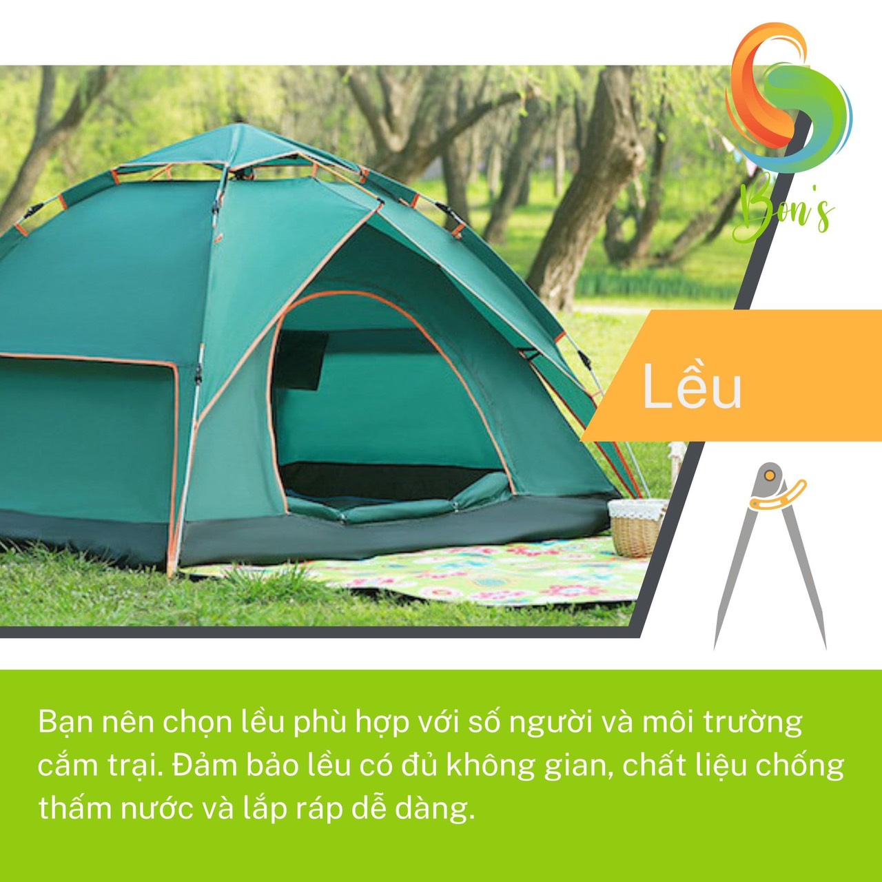 Lựa chọn đồ dùng cần thiết cho chuyến đi cắm trại
