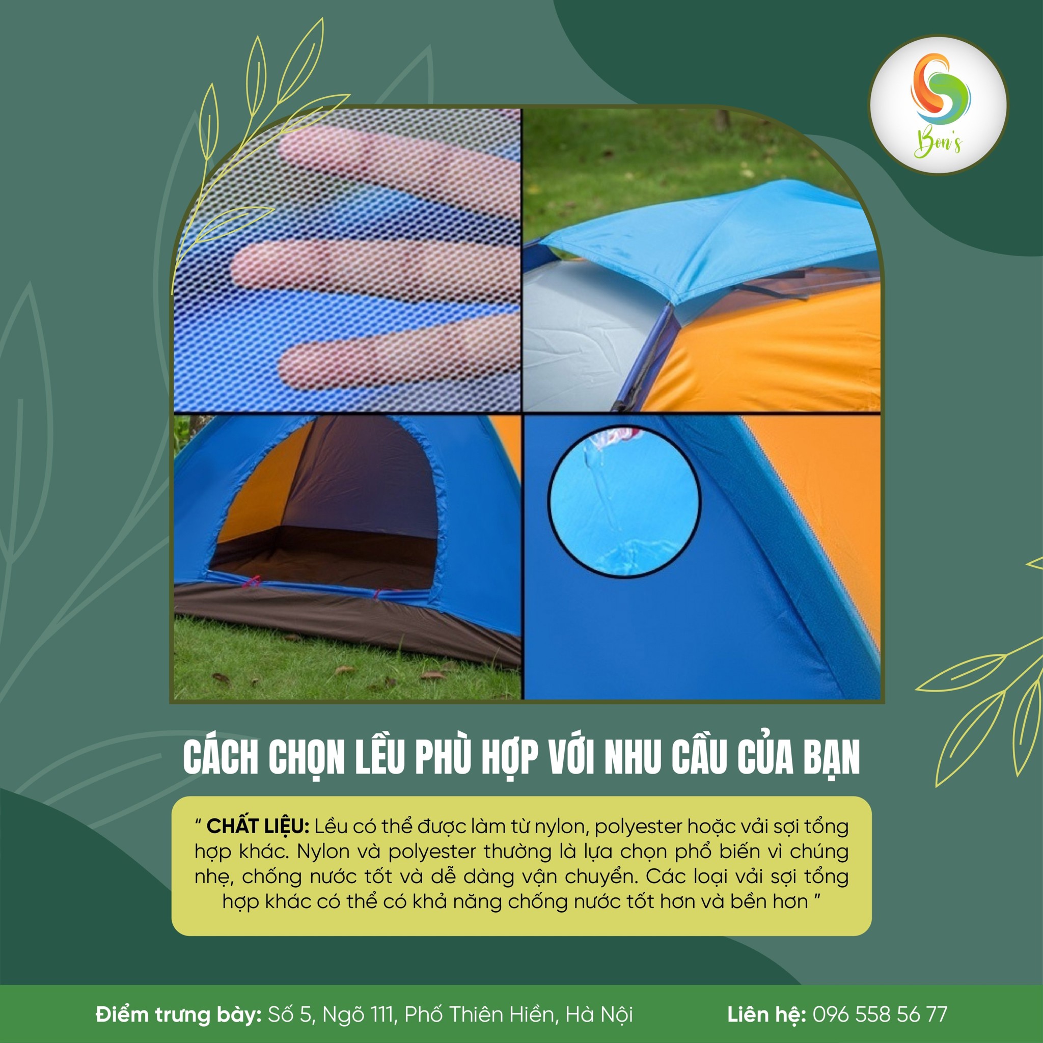 Cách chọn lều phù hợp với nhu cầu của bạn