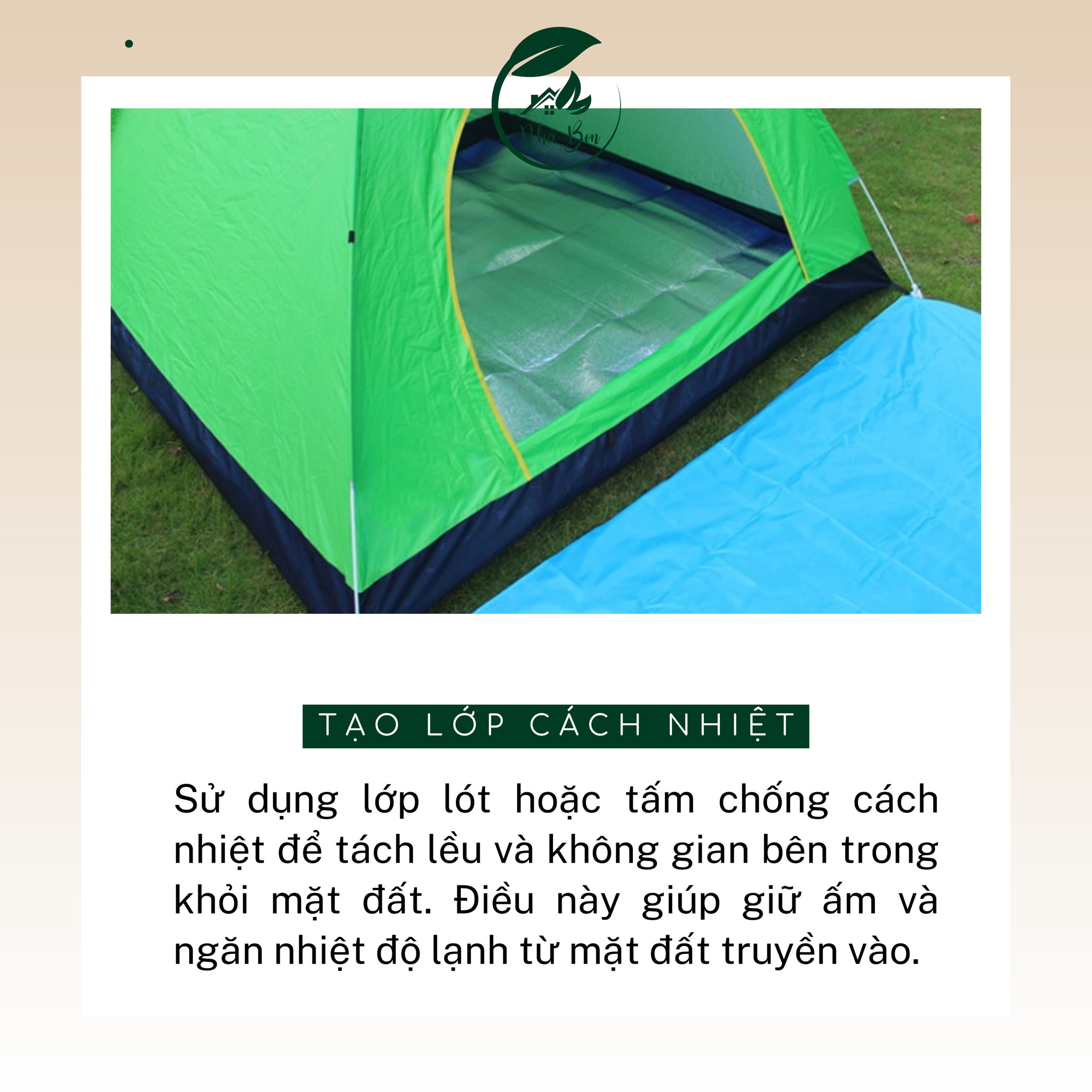 Cách tạo không gian thoải mái và ấm cúng trong lều