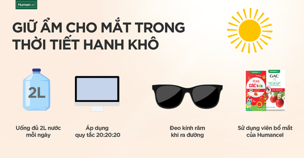 Giữ ẩm cho mắt trong thời tiết hanh khô