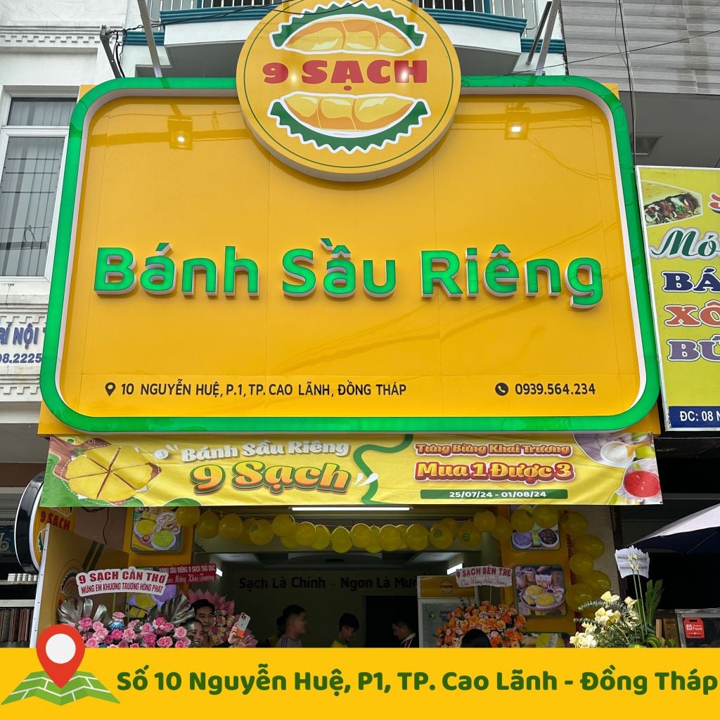 [Chi nhánh 28] Bánh Sầu Riêng 9 Sạch: Khai Trương Chi Nhánh Đồng Tháp