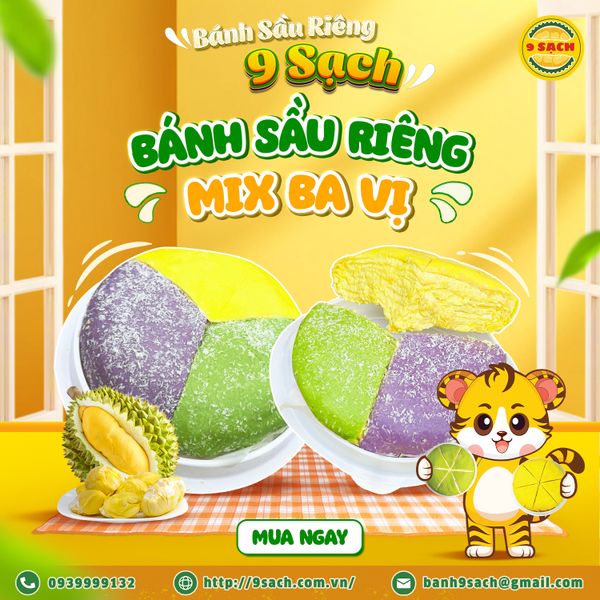 BÁNH CREPE SẦU RIÊNG MIX NHÀ 9 SẠCH