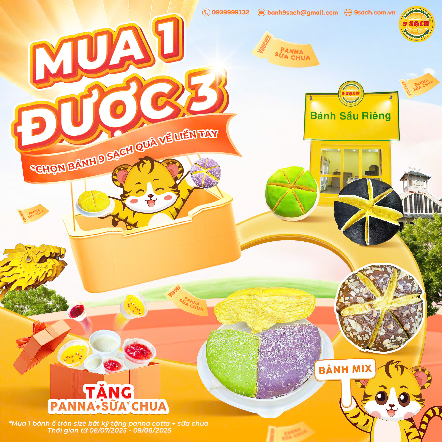 CHỐT BÁNH NGON, NHẬN COMBO QUÀ TẶNG CỰC HỜI TỪ 9 SẠCH