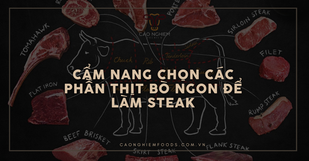 Cẩm nang chọn các phần thịt bò ngon để làm steak