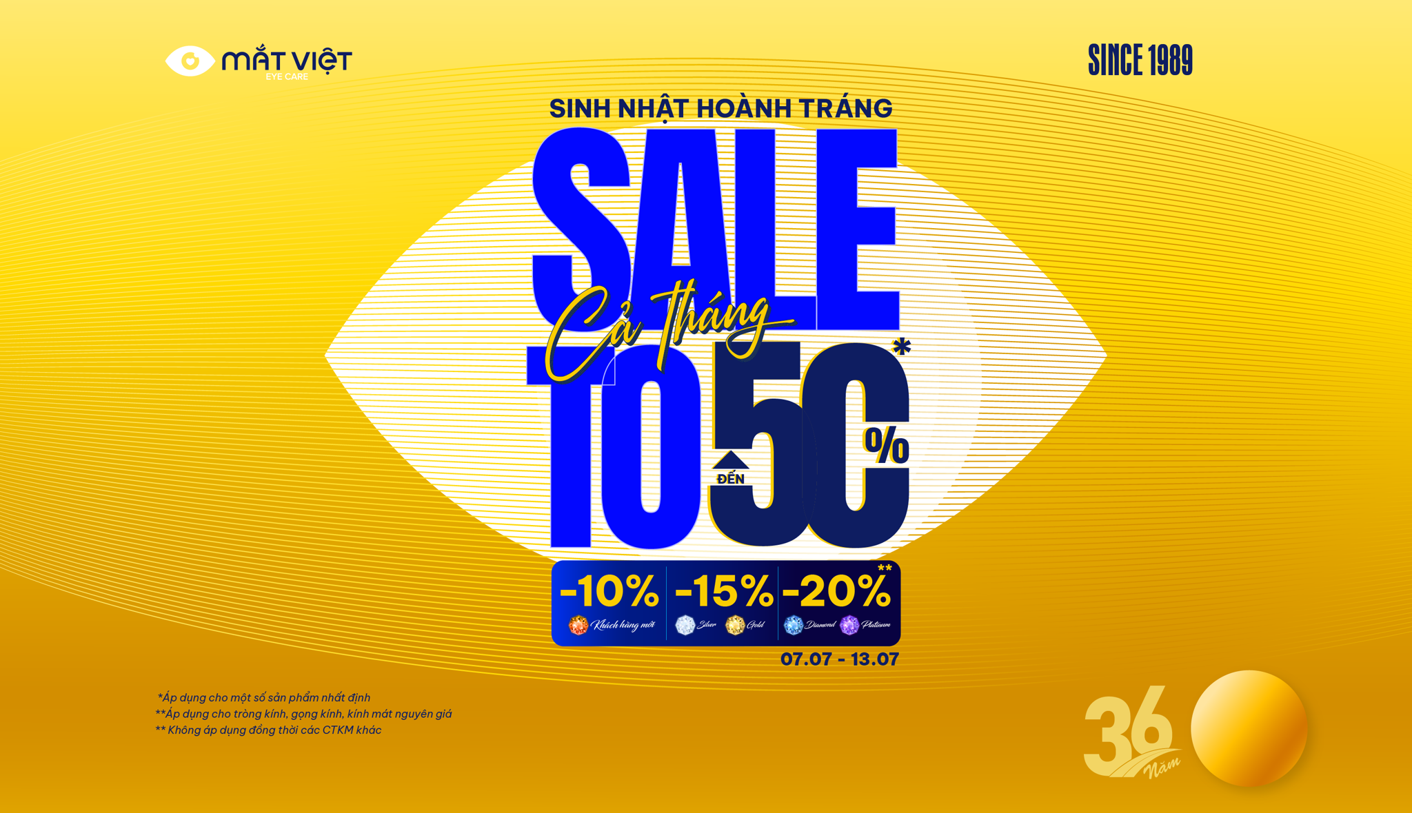 Sinh nhật hoành tráng - Ưu đãi tri ân tháng 7