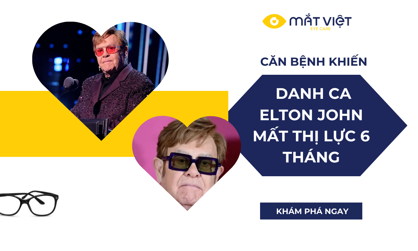 Căn bệnh khiến danh ca Elton John mất thị lực 6 tháng