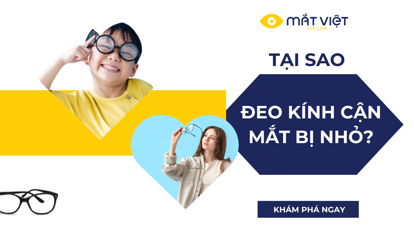 Tại sao đeo kính cận mắt bị nhỏ? Cách khắc phục