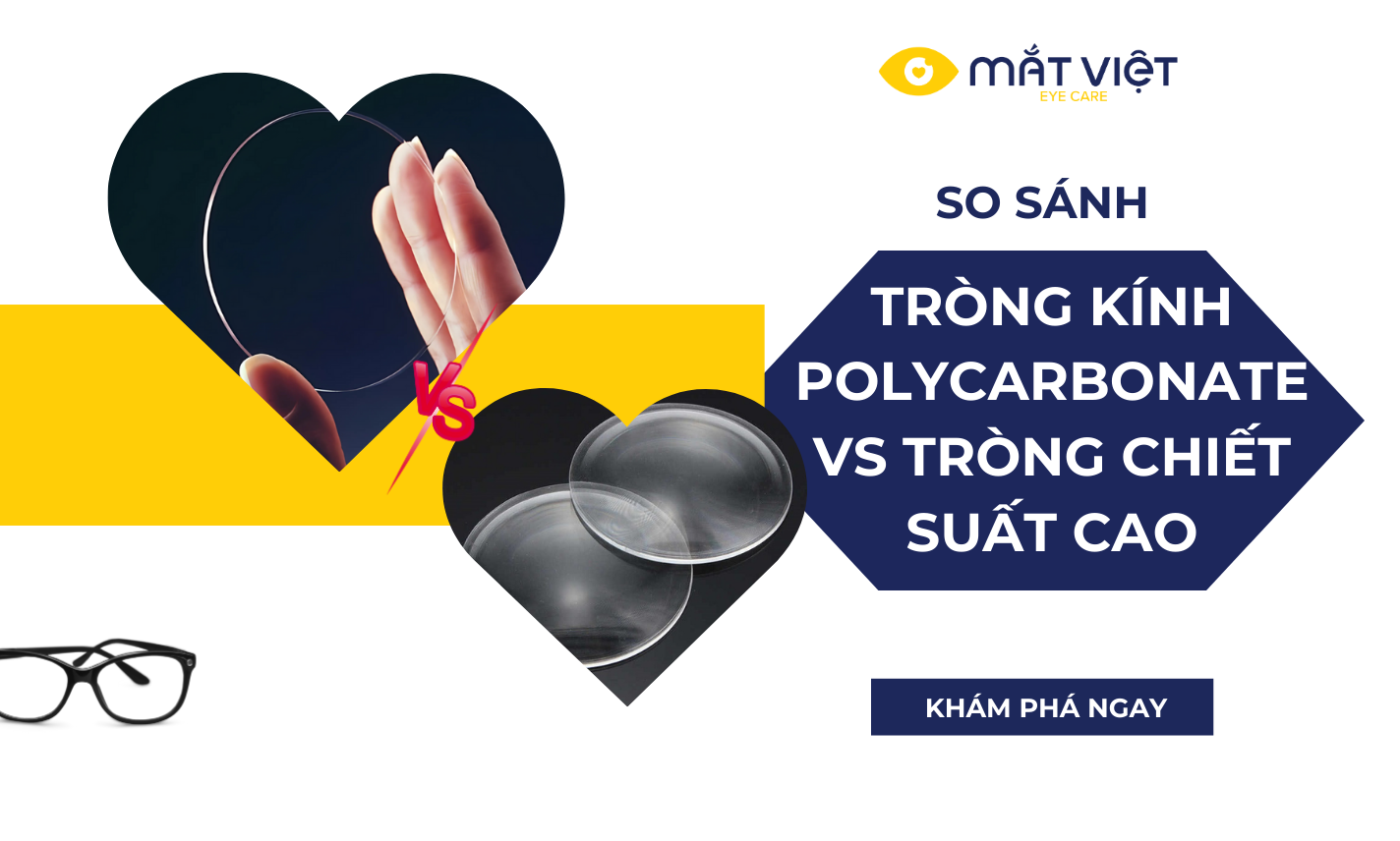 So sánh tròng kính Polycarbonate và tròng kính chiết suất cao