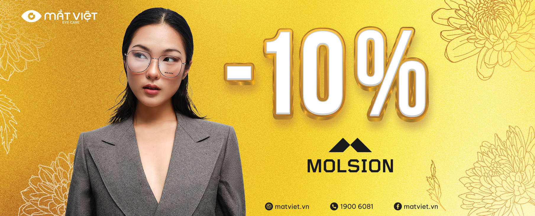 Giảm 10% cho thương hiệu MOLSION